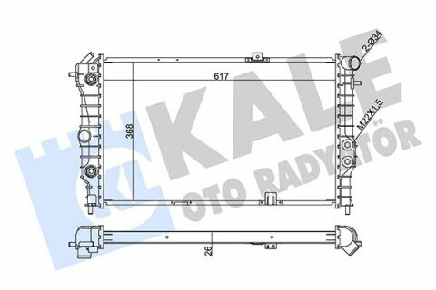 KALE OPEL Радиатор охлаждения Calibra A,Vectra A 88-