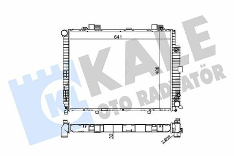 KALE DB Радіатор охолодження W210 2.9TD 96-