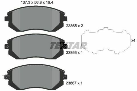 Колодки гальмівні (передні) Subaru Forester/Legacy 02-09 (Tokico)