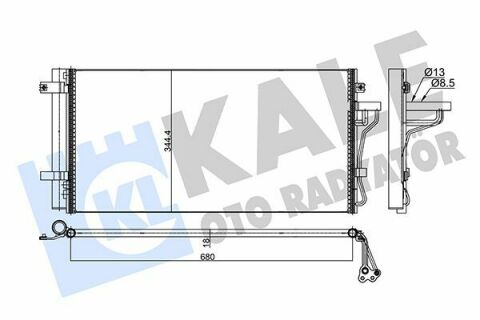 KALE HYUNDAI Радиатор кондиционера Grandeur,NF V 2.0/2.2CRDi 06-