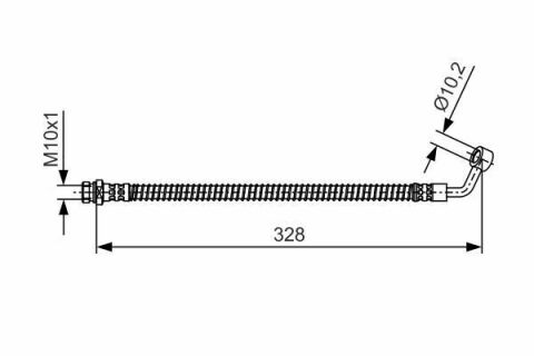 Шланг тормозов. пров. лев. HYUNFAI H-1