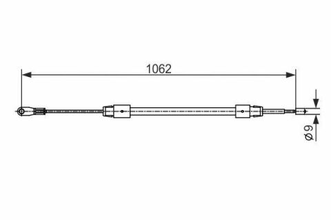 Трос ручного тормоза A140-170D 98-задний правый MB