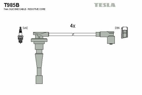 Кабель запалювання к-кт TESLA Honda CR-V 1.2.0 16V