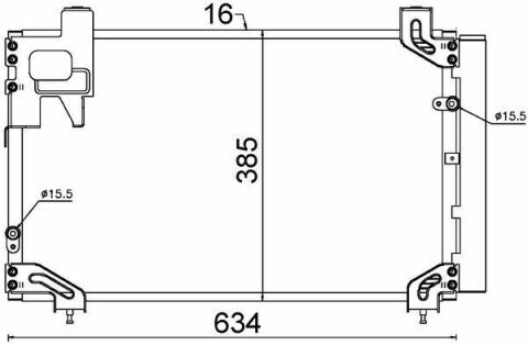 Радіатор кондиціонера Toyota Avensis 2.0D 03-08