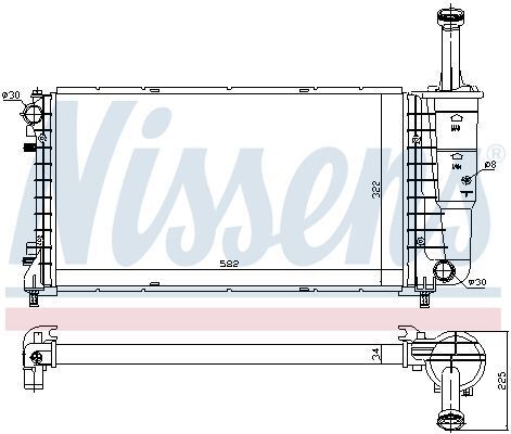 Радіатор FT IDEA(04-)1.4 i 16V(+)[OE 51706942]