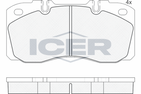 Колодки гальмівні (передні) Iveco Daily IV/V/VI 06-/Line 14-16/Eurocargo 91-15