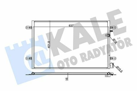 KALE VW Радіатор кондиціонера Audi A6 04-