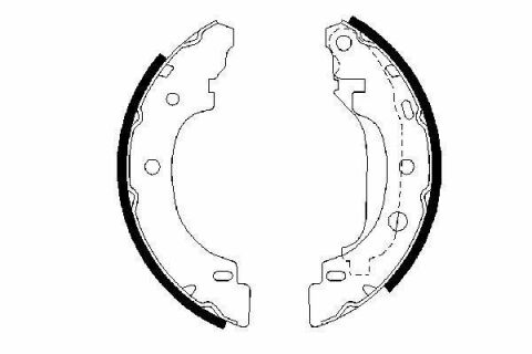 Колодки гальмівні барабанні RENAULT Sandero 07-13, Kangoo 97-07; NISSAN Kubistar 03-08; DACIA Logan 04-12