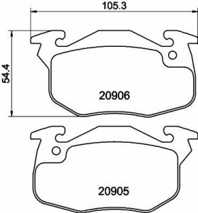 MINTEX  Тормозные колодки передние PEUGEOT 106 1.4-1.6 96-