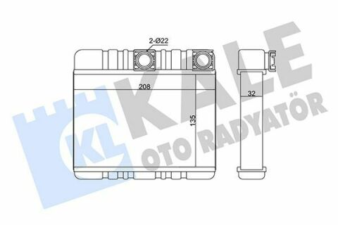 KALE BMW Радіатор опалення 3 E46,X3 E83