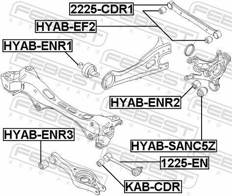 Сайлентблок рычага Hyundai i40/ix35 Santa Fe/Sportage 10- (зад.)