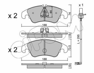 Гальмівні колодки пер. Audi A4 / A5 / Q5 2.7-4.2 07-18