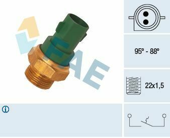 Датчик увімкнення вентилятора Ford Escort/Mondeo 1.0-2.3 82-00 (88°C-95°C) Датчик увімкнення вентилятора Ford Escort/Mondeo 1.0-2.3 82-00 (88°C-95°C)