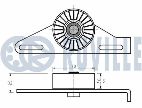 RUVILLE RENAULT Ролик натягувача ременя Kangoo 01-