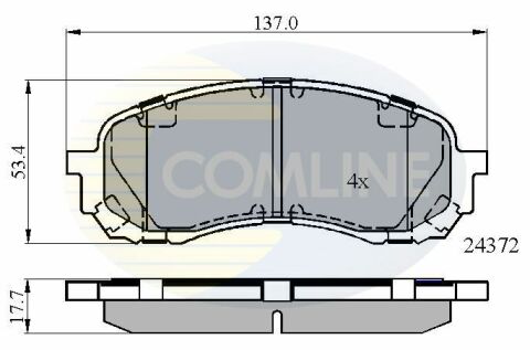 CBP01778 Comline - Гальмівні колодки до дисків