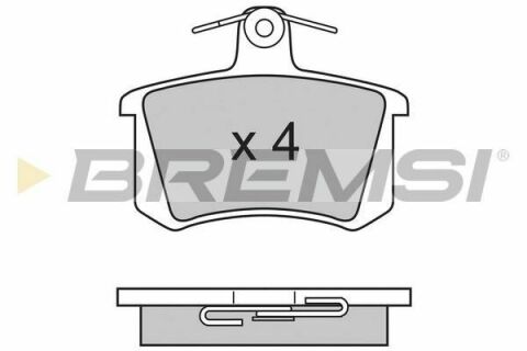 Тормозные колодки зад. Audi 80/100/A4/A6 -97