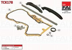 Ланцюг ГРМ (ланцюг + 2 напрямні + натягувач + прокладка + сальник) Volkswagen Golf V, VI, Passat 1.4 TSI