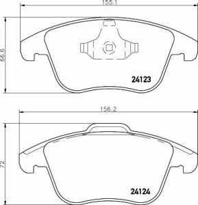 Тормозные колодки пер. Mondeo 07-/Volvo S60/V60 10-/V70 02-/XC 70 08-