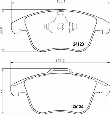 Гальмівні колодки пер. Mondeo 07-/Volvo S60/V60 10-/V70 02-/XC 70 08-