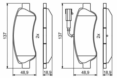 Колодки тормозные (задние) Citroen Jumper/Fiat Ducato/Peugeot Boxer 06- (+датчики)