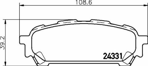 Гальмівні колодки зад. Subaru Impreza 00- (akebono) Гальмівні колодки зад. Subaru Impreza 00- (akebono)