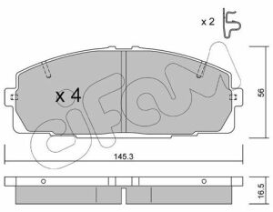 Гальмівні передні колодки Hiace III,IV 89-06 TOYOTA