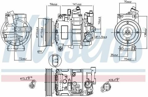 Компрессор AI A 6 S 6(04-)2.4 и V6(+)[OE 4F0260805K]