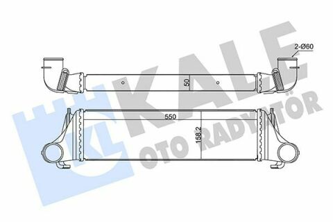 KALE BMW Інтеркулер X5 E53 3.0d 01-