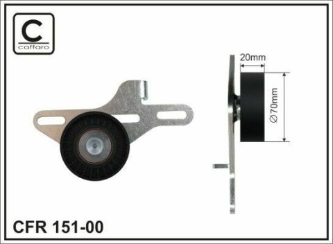 Натягувач ременя ГУР Renault Kangoo + Nissan Kubistar 97->08 1.4 (E7J780) (-AC) (окремо ролик) (70x20) Натягувач ременя ГУР Renault Kangoo + Nissan Kubistar 97->08 1.4 (E7J780) (-AC) (окремо ролик) (70x20)