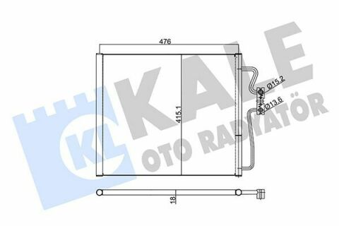 KALE BMW Радиатор кондиционера 7 E38 725tds/750 97-