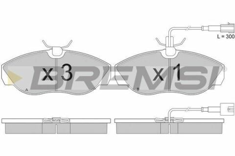 Гальмівні колодки перед. Ducato/Boxer 94-02 (1.4t) Гальмівні колодки перед. Ducato/Boxer 94-02 (1.4t)