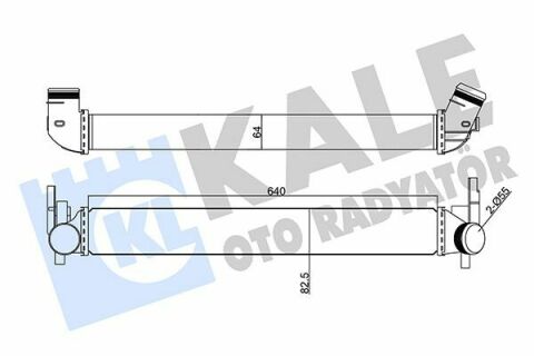 KALE VW Интеркулер Audi A1,Polo,Skoda Fabia II,Rapid,Roomster 1.2/1.6TDI 09-