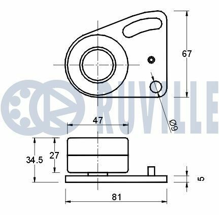 RUVILLE FORD Ролик натяж.1,3-2,0 OHC