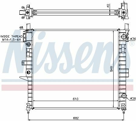 Радиатор MB ML W 163(98-)ML 270 CDI[OE 163 500 01 03]