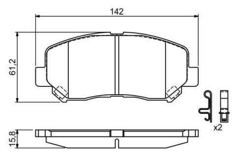 Колодки гальмівні (передні) Mazda CX-5 11-