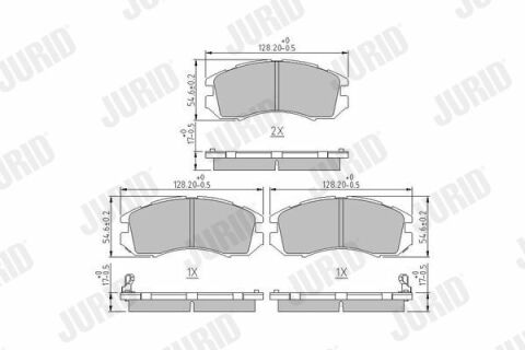 JURID SUBARU Тормозные колодки передн.Subaru Impreza,Legacy 89-00