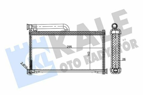 KALE AUDI Радіатор опалення, A6 HEATER