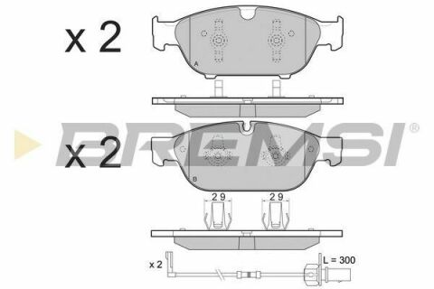 Тормозные колодки пер. Audi A6/A8 10-(ATE)