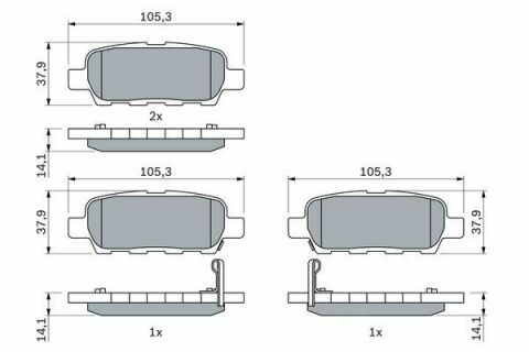 Колодки тормозные (задние) Renault Koleos/Nissan Juke/Qashqai/X-Trail/Suzuki 08- (Akebono)