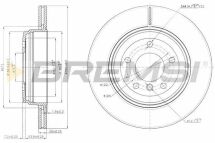 Тормозной диск зад. BMW 5 (E60/E61) 01-10 (320x20)