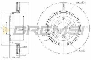 Тормозной диск зад. BMW 5 (E60/E61) 01-10 (320x20)
