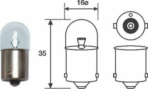 MAGNETI MARELLI R10W 12V Автолампа