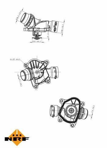 Термостат BMW 3 (E46/E90)/5 (E60) 2.0/3.0D 01-11 (M47/M57) (88°)