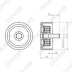 Натяжной ролик santa fe 2,4 12-, kia sportage 2,0 10-,sorento,cerato 2.0