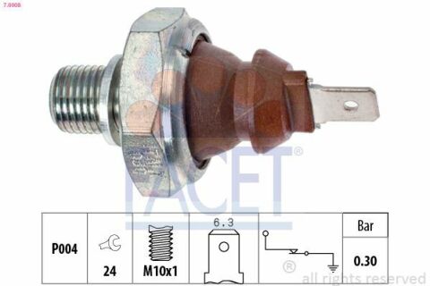 Датчик тиску оливи (0,15-0,35bar/1 конт./коричневий) VW Caddy II/T3/T4/LT 68-10