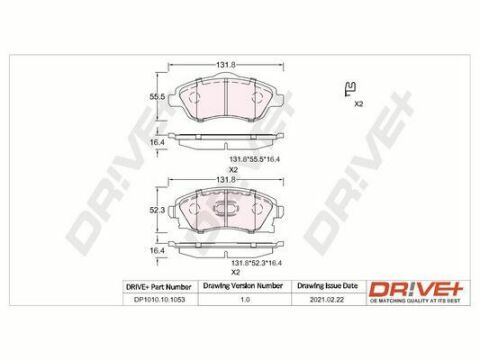 DP1010.10.1053 Drive+ - Гальмівні колодки до дисків