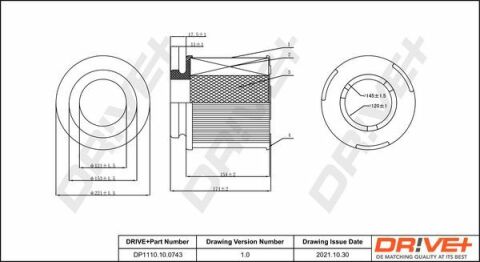 DP1110.10.0743 Drive+ Фільтр повітря