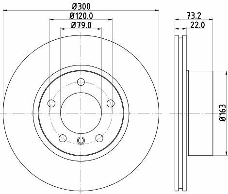 Диск тормоз. 1(F20) 118I 120I 2010-, 3(F30) 316D-320I 2012- BMW HIGH CARBON