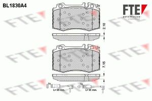 Колодки гальмівні (передні) MB C-class/CLK 1.8-5.5 98- (з датчиками)