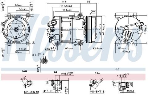 Компрессор FIAT 500 L(12-) 1.4 i